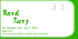 mark kurz business card