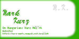 mark kurz business card